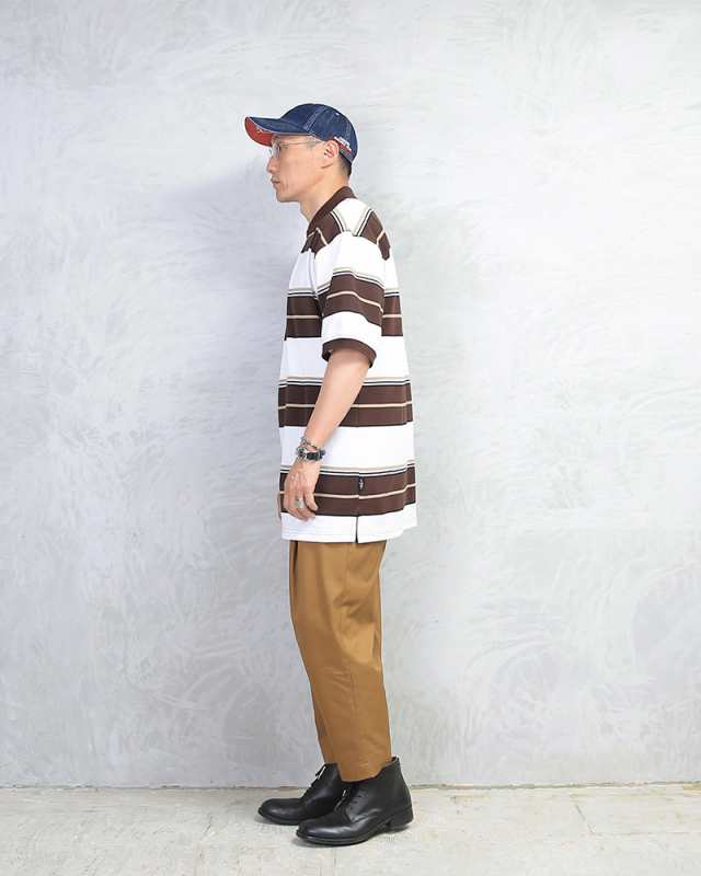 Cal Top キャルトップ CLTP185 STRIPE BORDER POLO SHIRTS