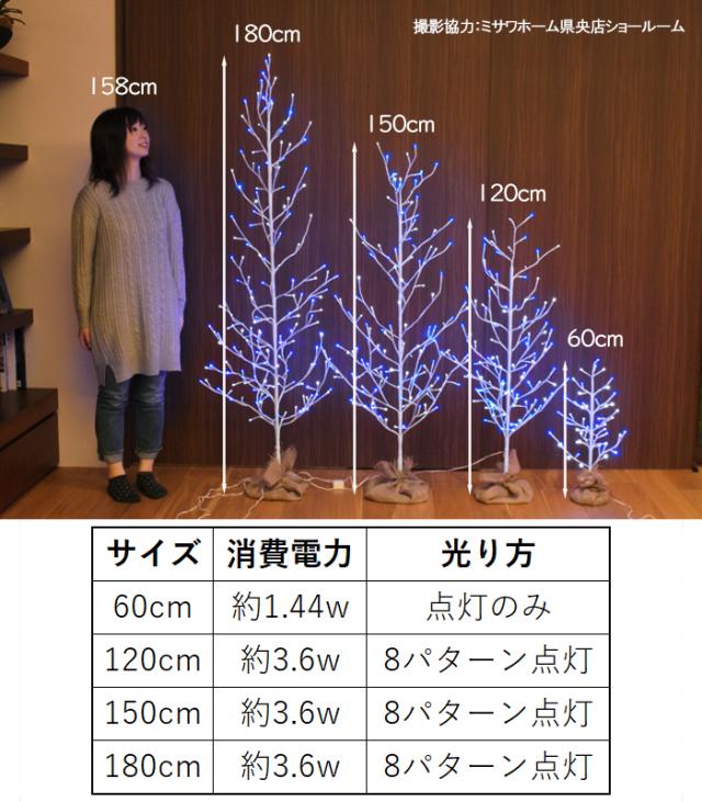 クリスマスツリー ブルーホワイト S 60cm Led イルミネーション ブランチ 枝 ミニ ツリー クリスマス 冬 インテリア Fgb 46の通販はau Pay マーケット あなたのほしいインテリア店