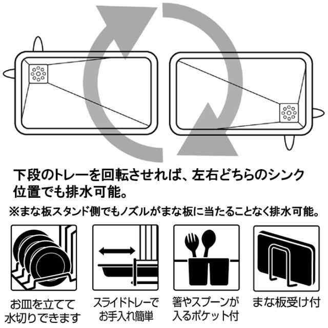 ３段 水切りトレー 水切りかご 食器かご かご 食器収納 水切りラック 水が流れるトレー 排水ノズル 傾斜トレー Mprjk 0019の通販はau Pay マーケット あなたのほしいインテリア店