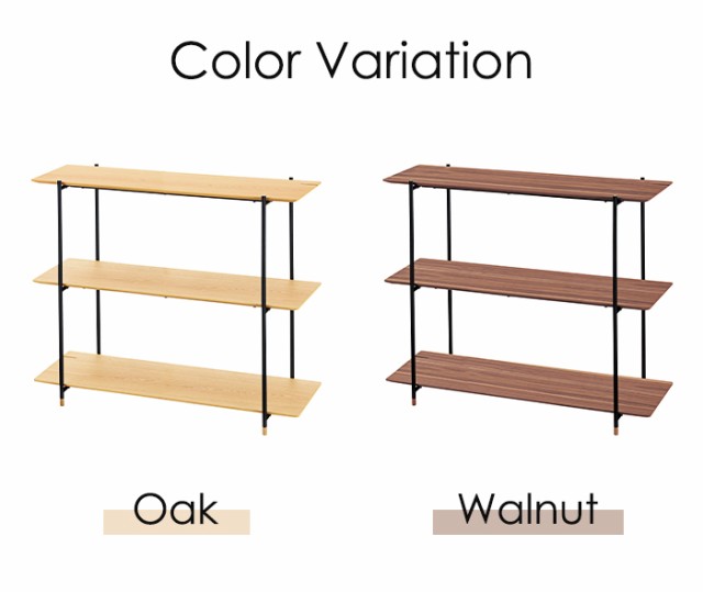 オープンシェルフ 3段 幅108cm 棚 ラック 天然木 スチールラック おしゃれ シンプル 見せる収納 木製 ディスプレイラック 北欧 奥行40cm 