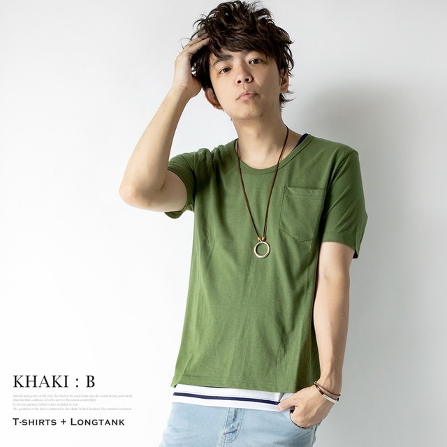 Tシャツ メンズ アンサンブル 2枚セット タンクトップ付き 半袖tシャツ 小さめ ボーダー 全6色 Nek 29の通販はau Pay マーケット Geneless