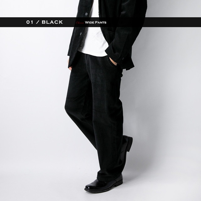 ワイドパンツ メンズ コーデュロイ パンツ ズボン 暖かい 秋冬 ルーズ 太い 全4色 の通販はau Pay マーケット Geneless