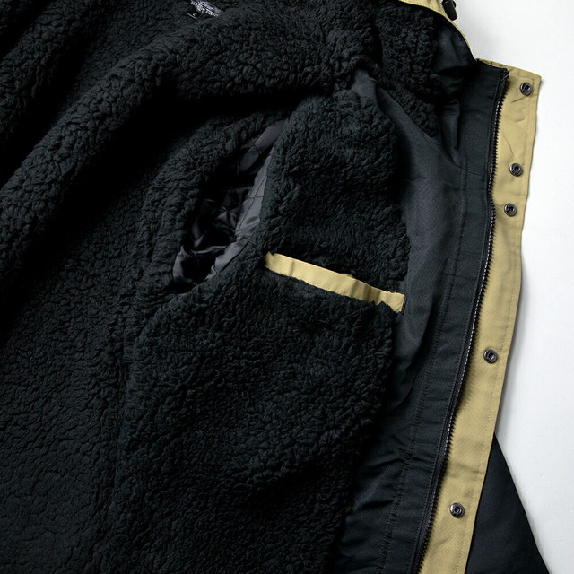 マウンテンパーカー メンズ ボア ベスト 防寒 暖かい ボアベスト ライナー付き マンパー ブルゾン 秋冬  39318の通販は