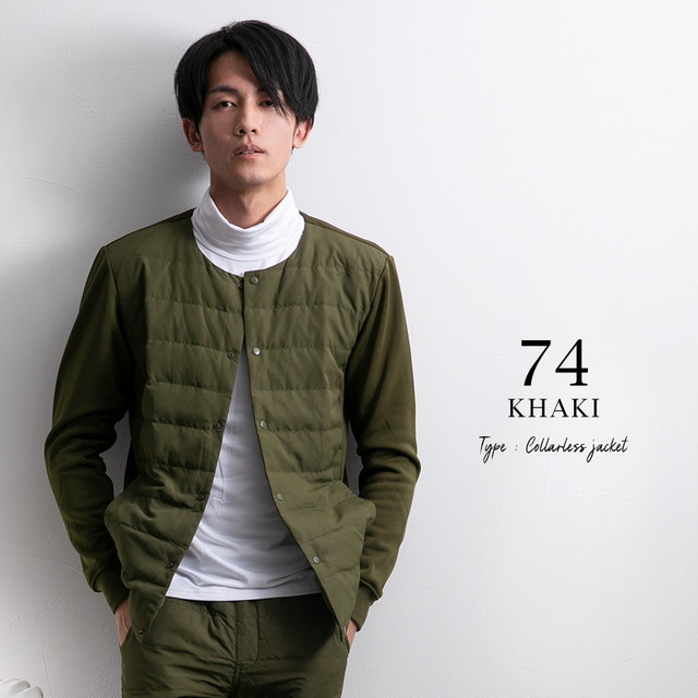 ノーカラージャケット メンズ ダウン ノーカラー ブルゾン 裏起毛 ダウンジャケット 防寒 暖かい 迷彩 033y2101の通販はau Pay マーケット Geneless