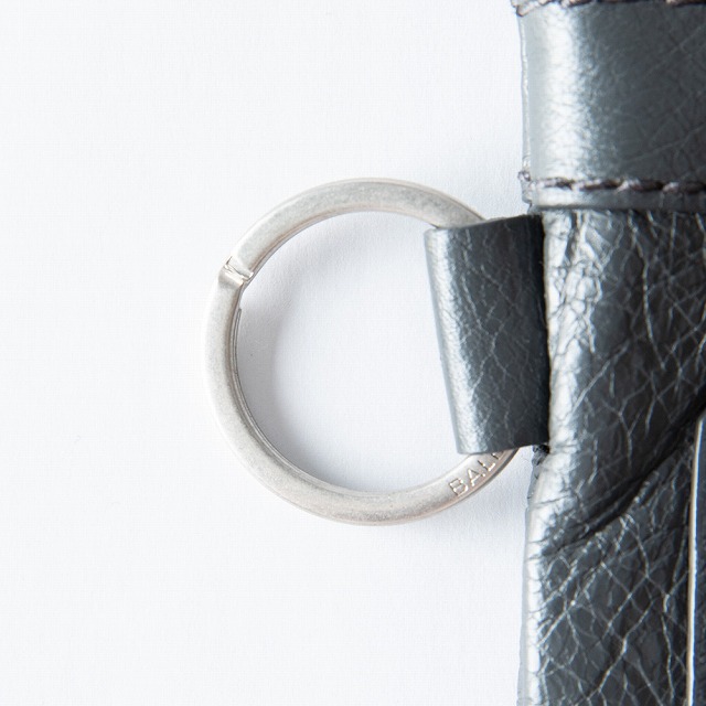 【未当てはめる中古品】 BALENCIAGA バレンシアガ CLASSIC CLIP 古典派音楽 ゼムクリップ クラッチペダル御徒面子 二つ目御徒面子 メンズ レディース ユニ一発やる D9H04 1110 フォッシルグレー GRAY なめし革 273022