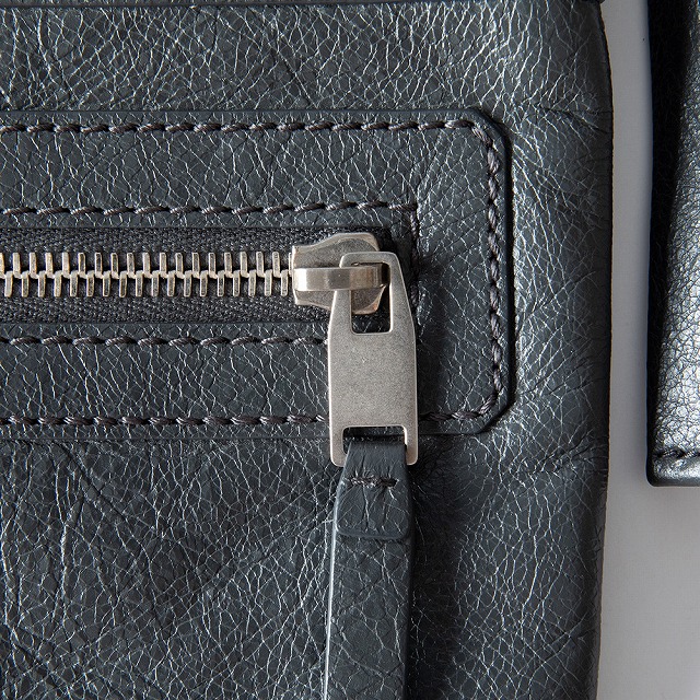 【未当てはめる中古品】 BALENCIAGA バレンシアガ CLASSIC CLIP 古典派音楽 ゼムクリップ クラッチペダル御徒面子 二つ目御徒面子 メンズ レディース ユニ一発やる D9H04 1110 フォッシルグレー GRAY なめし革 273022