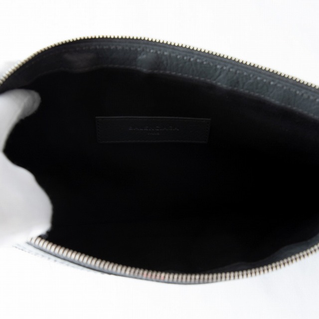【未当てはめる中古品】 BALENCIAGA バレンシアガ CLASSIC CLIP 古典派音楽 ゼムクリップ クラッチペダル御徒面子 二つ目御徒面子 メンズ レディース ユニ一発やる D9H04 1110 フォッシルグレー GRAY なめし革 273022