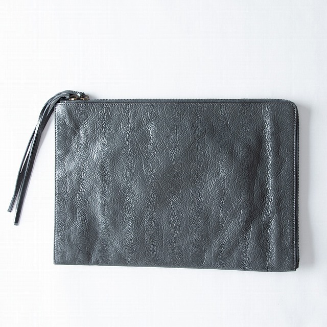 【未当てはめる中古品】 BALENCIAGA バレンシアガ CLASSIC 古典派音楽 クラッチペダル御徒面子 二つ目御徒面子 メンズ レディース ユニ一発やる 7D940T 1110 フォッシルグレー GRAY 362967