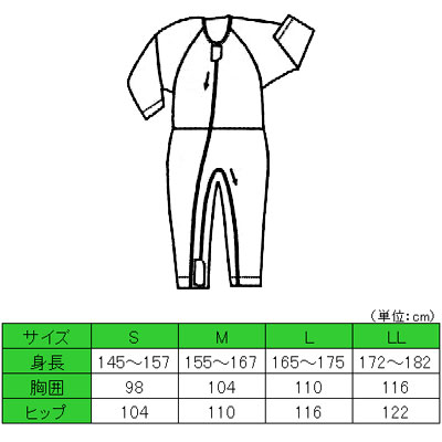 【２枚セット】介護用パジャマ　マンラク1型ねまき LLサイズ オールシーズン/1001 萬楽（通年用 介護用つなぎ服 上下続き服 寝巻 いたず_2