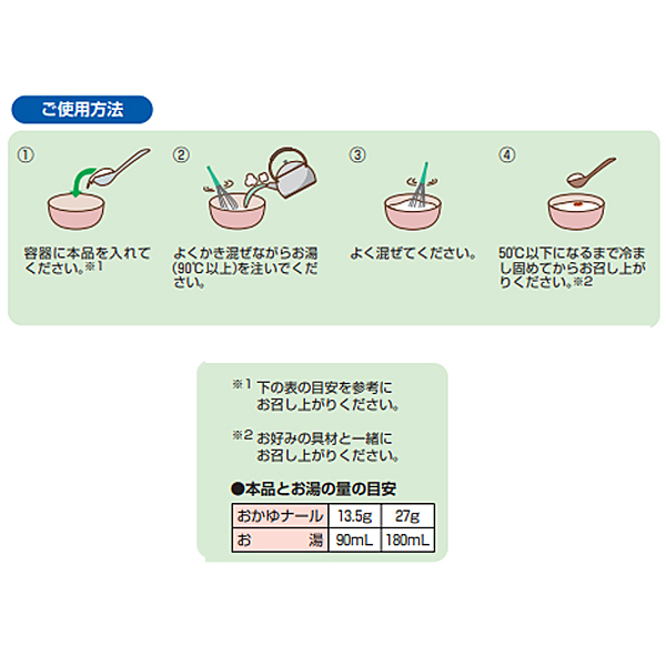 1入れもの 介護食 食料雑貨類 おかゆナール 1入れもの(2.7kg×4袋) 罰金 介護装具