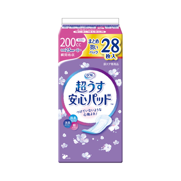 リフレ 超うす安心パッド まとめ買いパック 200cc　17968→18419　28枚 リブドゥコーポレーション (尿ケア 介護 パッド) 介護用品