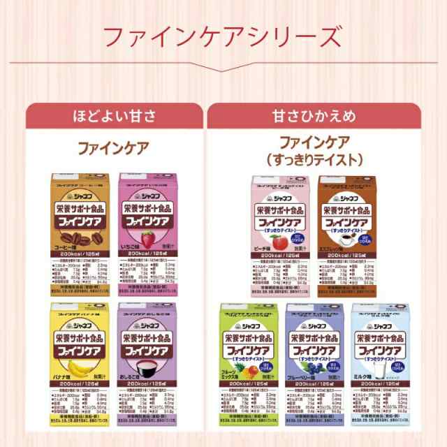 介護食品 栄養補助 ドリンク 9個セット飲料 水分補給 キユーピー ジャネフ ファインケアシリーズ 9種セット 健康食品 栄養食品 高齢者 介｜au  PAY マーケット