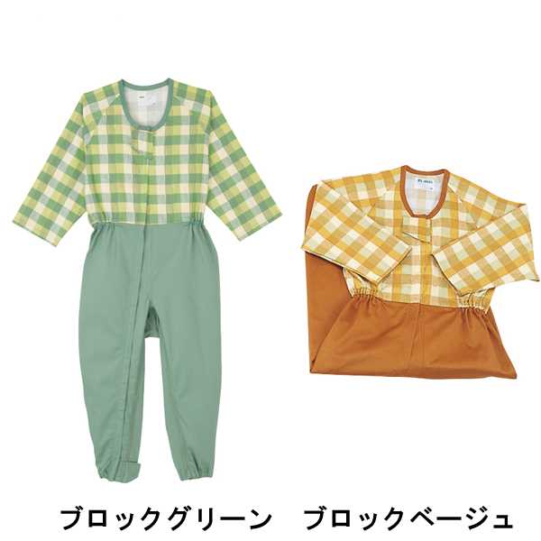 大阪エンゼル コンビネーション 後開き キューブグリーン M コンビネーション（後開き）Lサイズ／キューブブルー（エンゼル