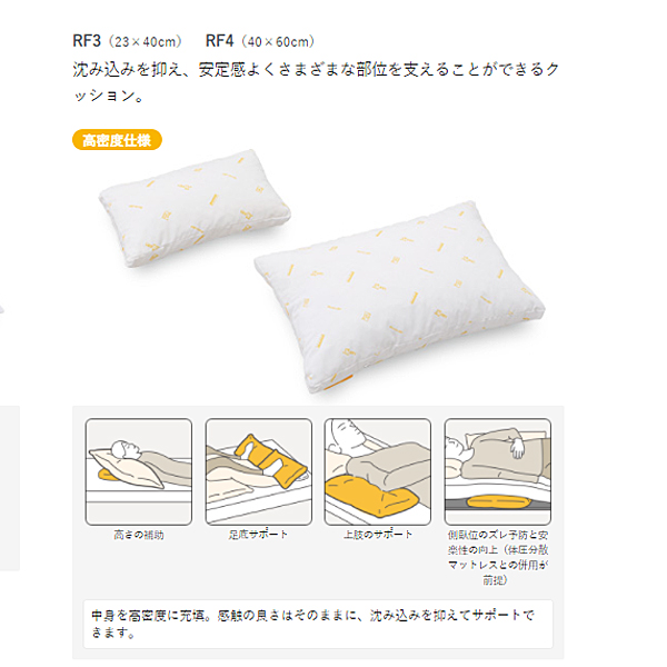 代引き不可 ロンボポジショニングピロー＆クッション RF4 ケープ 褥瘡予防 床ずれ予防クッション ポジショニング クッション 介護用品_2