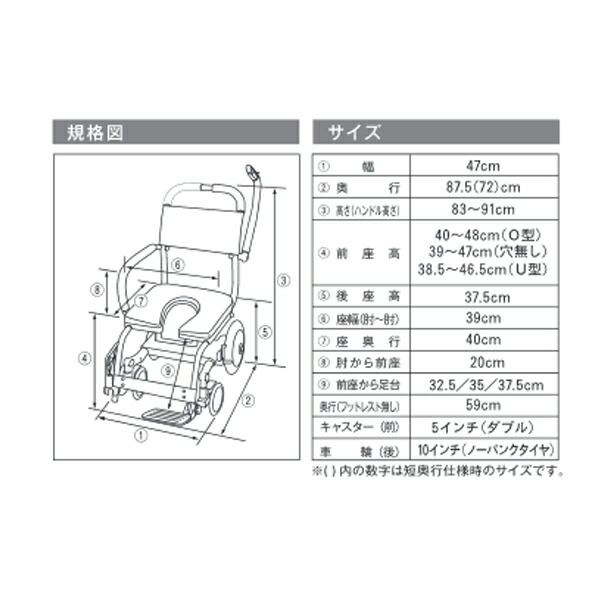 (法人様限定 代引き不可) シャワーラク 穴無シート SWR-101 ウチヱ (お風呂 椅子 浴用 シャワーキャリー 背付き 介護 椅子) 介護用品 法人様限定 代引き不可) シャワーラク 穴無シート SWR-101 ウチヱ (お