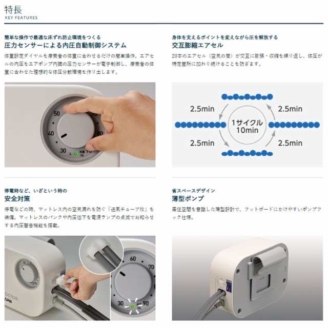 代引き不可 エアドクター 上敷きタイプ 840 CR-238 幅84cm ケープ 介護