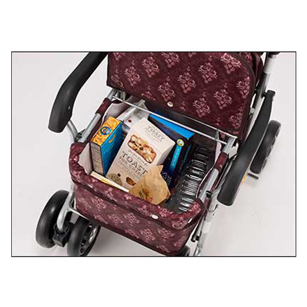 シルバーカー マイン MNB-01SN　MNB-01RD マキテック 手押し車 ショッピングカート 折りたたみ 座れる 歩行補助 買い物 ショッピングカー 介護 介護用品_3