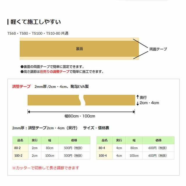 シンエイテクノ タッチスロープ68 TS68-35 ライトブラウン：イイケア