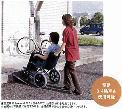 （代引き不可）イーストアイ ポータブルスロープ アルミ1枚板タイプ PVT025 長さ25.5cm (車椅子 スロープ 段差解消スロープ 屋外用 段差スロープ 介護 スロープ 介護 用 スロープ) 介護用品_1