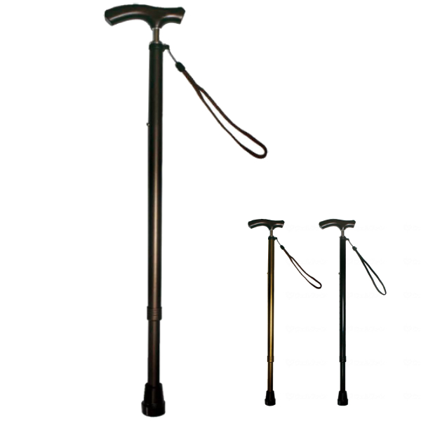 杖 ステッキ シンプル おしゃれ 軽量 11段階高さ調整 伸縮杖 ベーシックタイプ グラフィックソリューションズ 介護用品