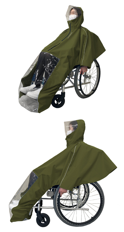 車いすレインはおるっちゃ ポンチョ KS-002 V0021AG V0021AF