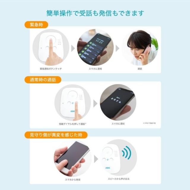 【LTEモデル】LASHIC-call 初期費用のみ 本体送料無料 見守り AI 介護 インフィック 独居 スマホ 介護用品 (代引き不可) 