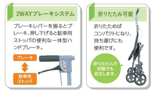 サニーウォーカーAS-III 島製作所 (シルバーカー 手押し車 折りたたみ