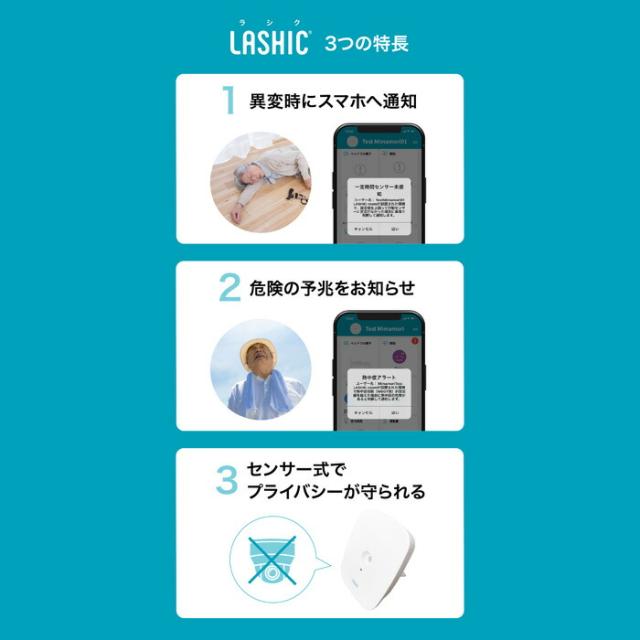 【Wi-Fi通信モデル】見守りセンサー LASHIC-room 初期費用のみ 見守り 介護 インフィック 高齢者 一人暮らし ひとり暮らし スマホ 介護用品 連動 (代引き不可)_4