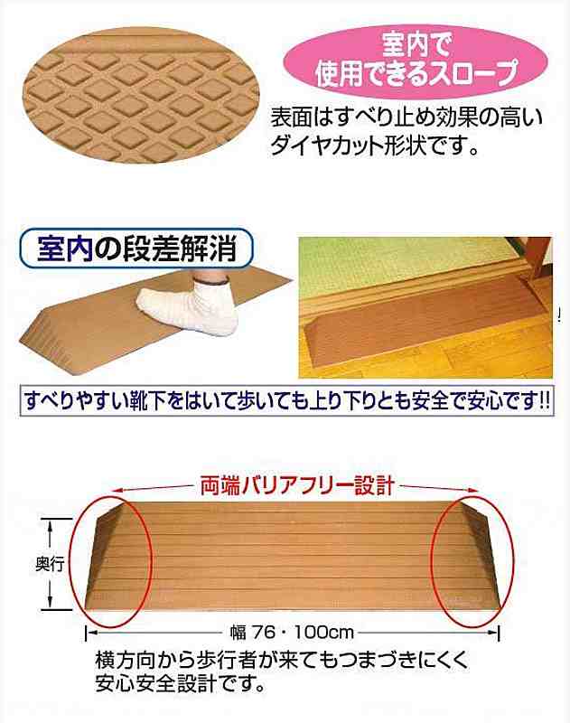 シンエイテクノ 段差解消スロープ ダイヤスロープ高さ7.0cm DS 76-70ゴム製段差解消スロープ すべり止め付 介護 用 スロープ 介護用品の通販はau  PAY マーケット - 介護用品専門店 まごころショップ