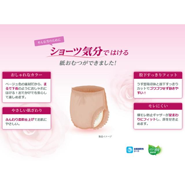1ケース パンツ型 はくパンツ下着のようなベージュタイプ L / 18013 22枚×4袋 リブドゥコーポレーション_3