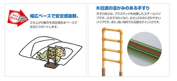 たちあっぷ CKA-02 矢崎化工 (立ち上がり手すり 立ち上がり補助手すり ...