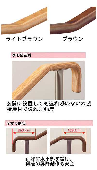 (代引き不可) アロン化成 安寿 上がりかまち用手すり KM-650F 平板タイプ（玄関用手すり 段差用手すり）介護用品｜au PAY マーケット