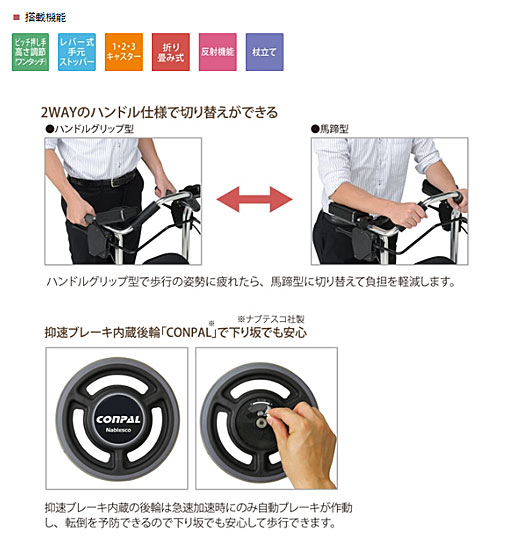 テイコブリトルRF WAW02 幸和製作所（歩行車 歩行補助 シルバーカー 手押し車 コンパクト 折りたたみ 介護 シルバー カー) 介護用品_2