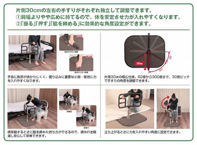 居室用自在手すり ツインディ PN-L80101 パナソニックエイジフリー (立ち上がり 室内用手すり) 介護用品｜au PAY マーケット