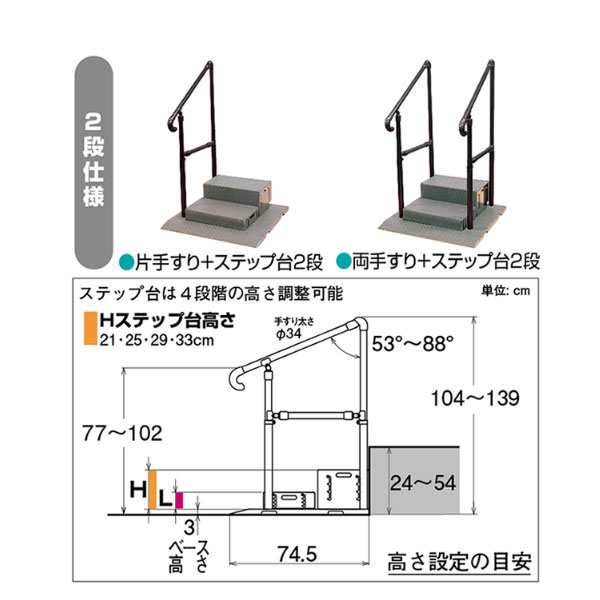 たちあっぷ540専用 ステップ台 ロータイプ CKH-BL 矢崎化工 踏み台昇降 ステップ台 昇降台 昇降 踏み台 介護用品｜au PAY マーケット