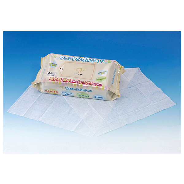 ウェットタオルワイド 007-70137 30枚入 イワツキ 介護 おしりふき 清拭 介護用品