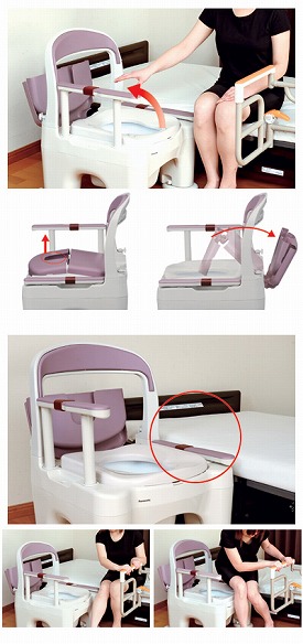 パナソニック 樹脂製ポータブルトイレ 座楽ラフィーネ プラスチック