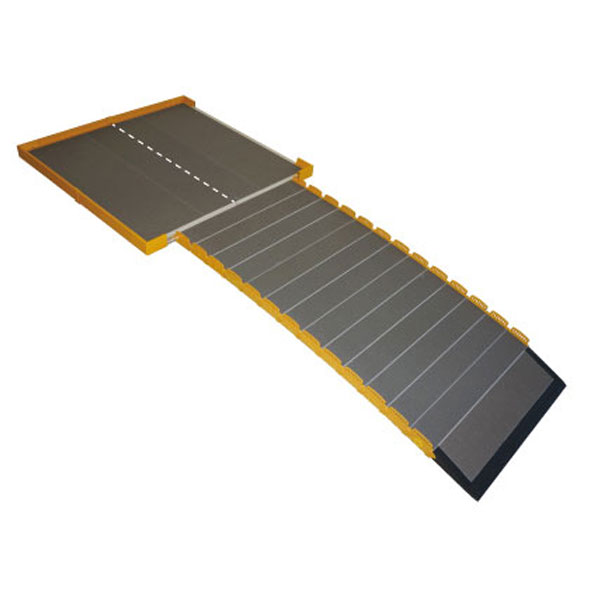 代引き不可 車いす用スロープ 段ない・ス 踊り場分割タイプ 628-225 長さ250cm シコク 段差解消 屋外用 介護用品の通販は