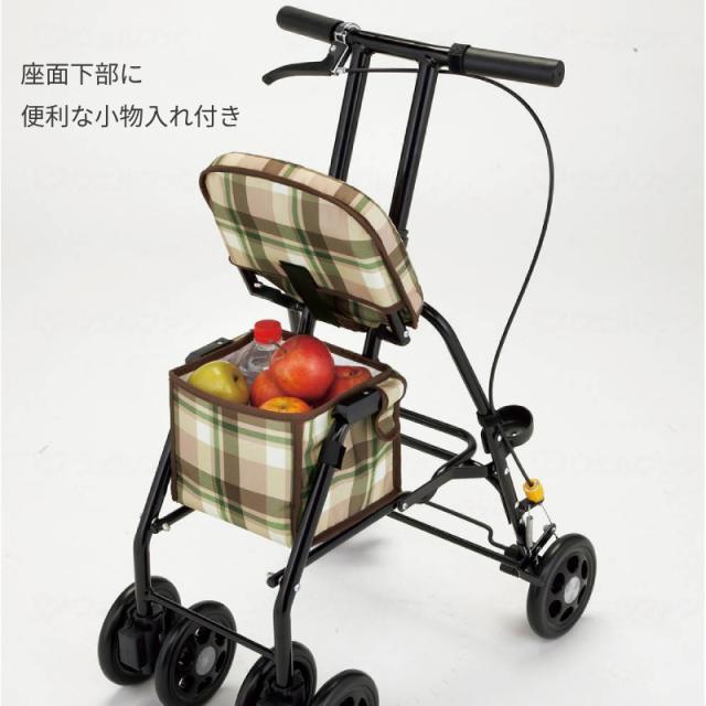 座れる シルバーカー 軽量 コンパクト スリムムーヴ マキテック ショッピングカート おしゃれ 折りたたみ 高齢者 老人 手押し車 介護用品_2