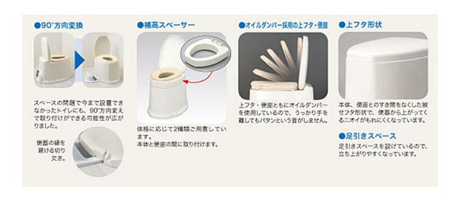 アロン化成 安寿 サニタリエース SD据置式 ソフト便座 補高5cm 871-135 和式トイレを洋式に 介護用品_1