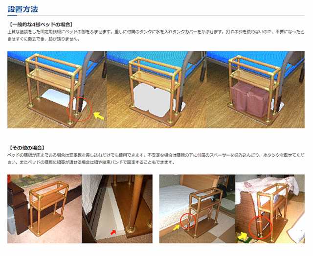 代引き不可 置くだけ手すり スタンバー ベッド差し込み型 SBB-05