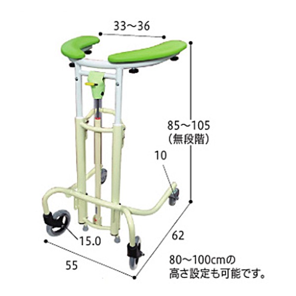 代引き不可 トレウォークスリム 日進医療器 介護 歩行車 室内 介護用品