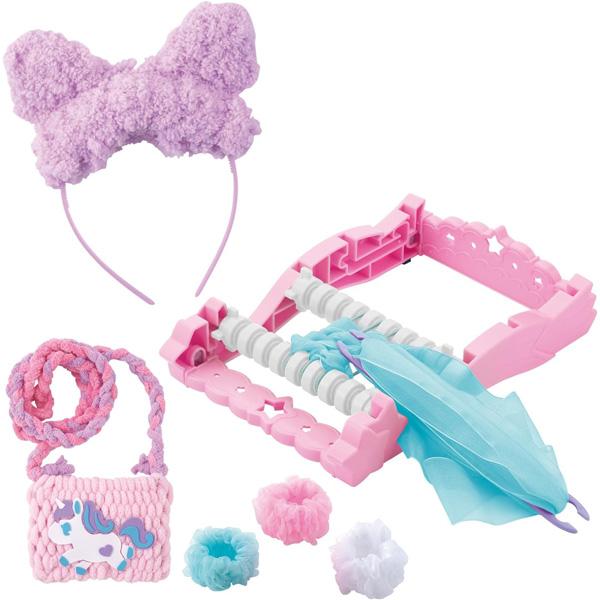 アメールアメール ふわふわファッションDXセット  | おもちゃ 玩具 おすすめ ガールズ クラフト 編み機 作る