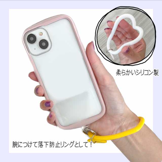 ハンドストラップ ハート スマートフォン スマホ 落下防止 スマホ