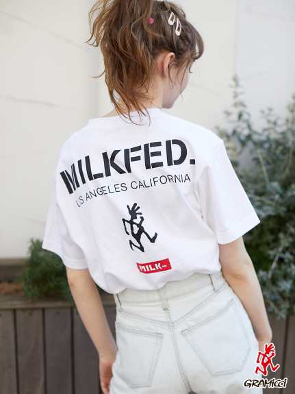 ネコポス対応 送料無料 ミルクフェド 半袖tシャツ レディース カットソー コラボ カジュアル Milkfed Xgramicci S S Tee の通販はau Pay マーケット Spoon