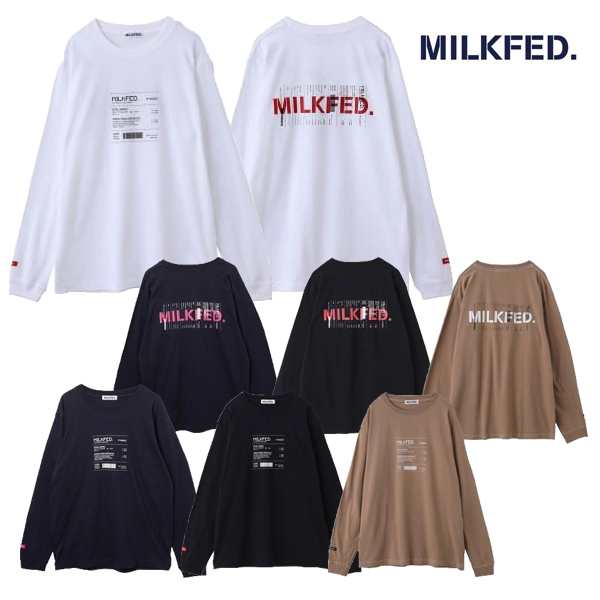 ポスト投函 送料無料 ミルクフェド MILKFED トップス tシャツ 長袖 レディース LS TEE NU MEMORY ホワイト ブラック ベージュ ネイビー 1|au PAY マーケット