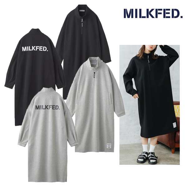 送料無料 ミルクフェド Milkfed ワンピース レディース プルオーバー Half Zip Dress ブラック アッシュ の通販はau Pay マーケット Spoon