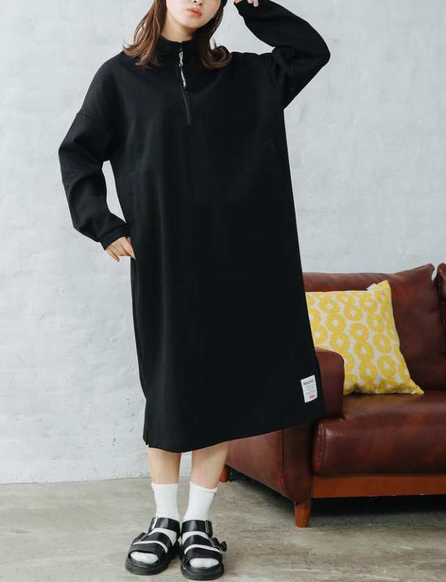 送料無料 ミルクフェド Milkfed ワンピース レディース プルオーバー Half Zip Dress ブラック アッシュ の通販はau Pay マーケット Spoon