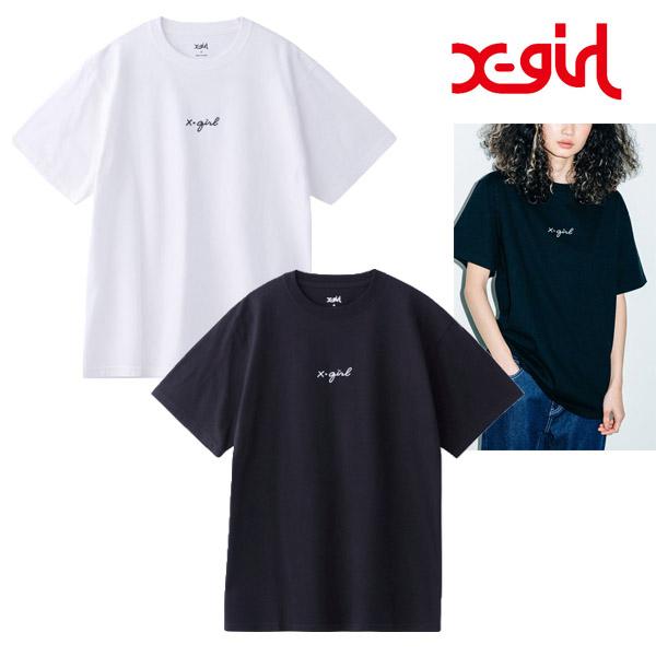 ネコポス対応 送料無料 エックスガール X Girl ｔシャツ レディース カットソー 半袖 Embroidered Cursive Logo S S Tee の通販はau Pay マーケット Spoon
