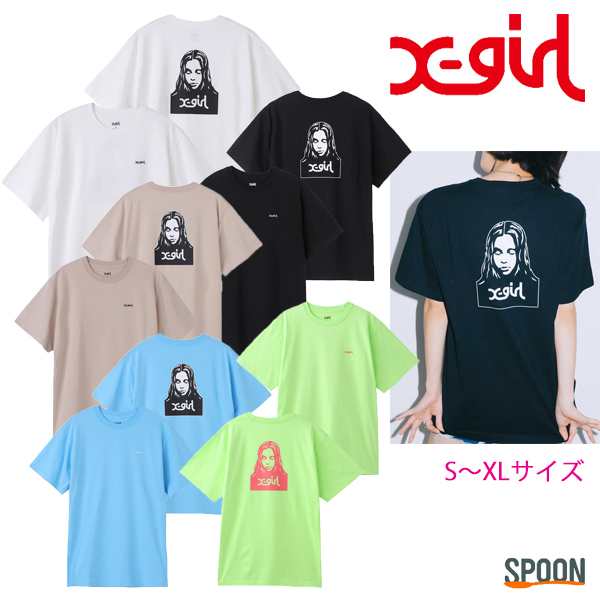 ネコポス対応 送料無料 エックスガール X Girl トップス Tシャツ レディース Face S S Tee ホワイト ブラック ベージュ ブルー M L Xl 10の通販はau Pay マーケット Spoon